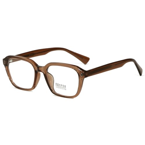 kachawoo Anti Blaues Licht Gläser Männer Frauen Quadratische Gläser Rahmen TR90 Brillen Computer Brillen (brown with clear) von kachawoo