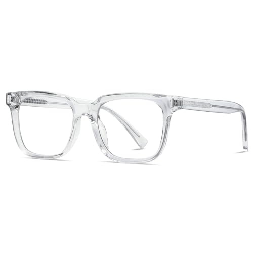 kachawoo Blaues Licht Blocking Gläser für Männer Frauen Mode Gläser Rahmen TR90 Eyewear Square Brillen (transparent) von kachawoo