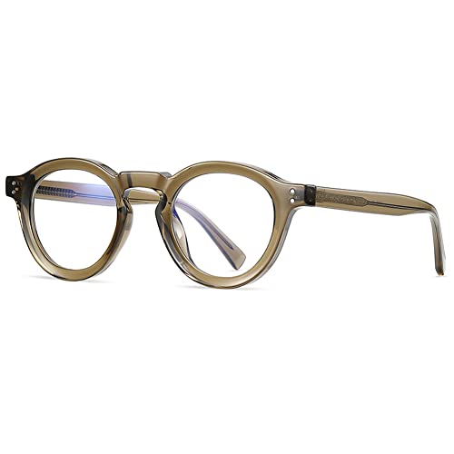 kachawoo Blue Light Blocking Eyeglasses Frame Vintage TR90 Leopard Glasses Blue-ray Eyewears for OL Classic Korean Style Frames (transparent brown frame) von kachawoo