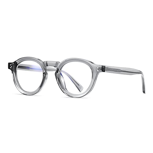 kachawoo Blue Light Blocking Eyeglasses Frame Vintage TR90 Leopard Glasses Blue-ray Eyewears for OL Classic Korean Style Frames (transparent gray frame) von kachawoo