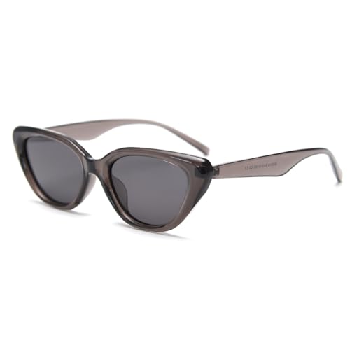 kachawoo Cat Eye Polarisierte Sonnenbrille für Frauen Männer Retro Sonnenbrille Fahren Brillen UV400 (gray) von kachawoo