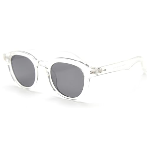 kachawoo Polarisierte Sonnenbrille Männer Frauen Quadratische Sonnenbrille Retro Brillen TR90 Rahmen Brillen (clear with grey) von kachawoo