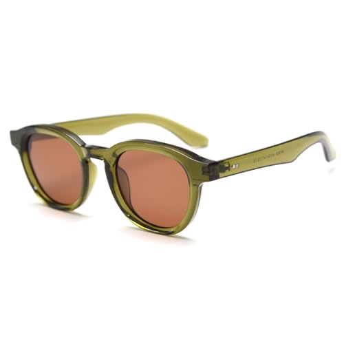 kachawoo Polarisierte Sonnenbrille Männer Frauen Quadratische Sonnenbrille Retro Brillen TR90 Rahmen Brillen (olive green brown) von kachawoo