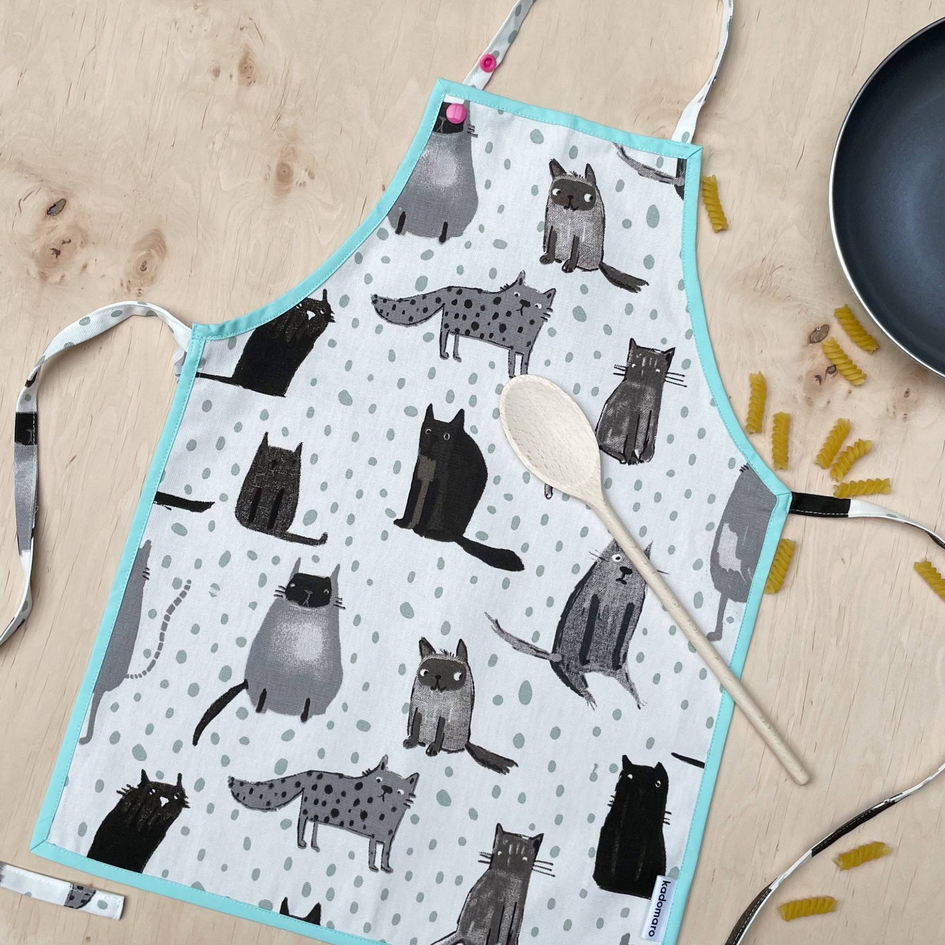 Schürze Kinder Erwachsene 3 Größen Katze von kadomaro