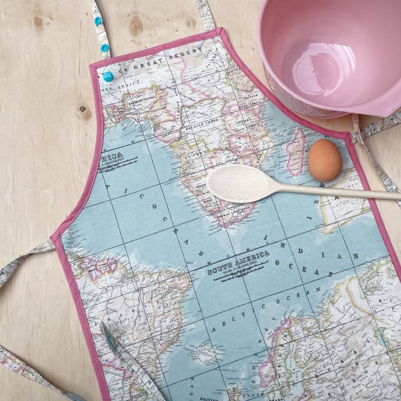 Schürze Kinder Erwachsene 3 Größen Weltkarte von kadomaro