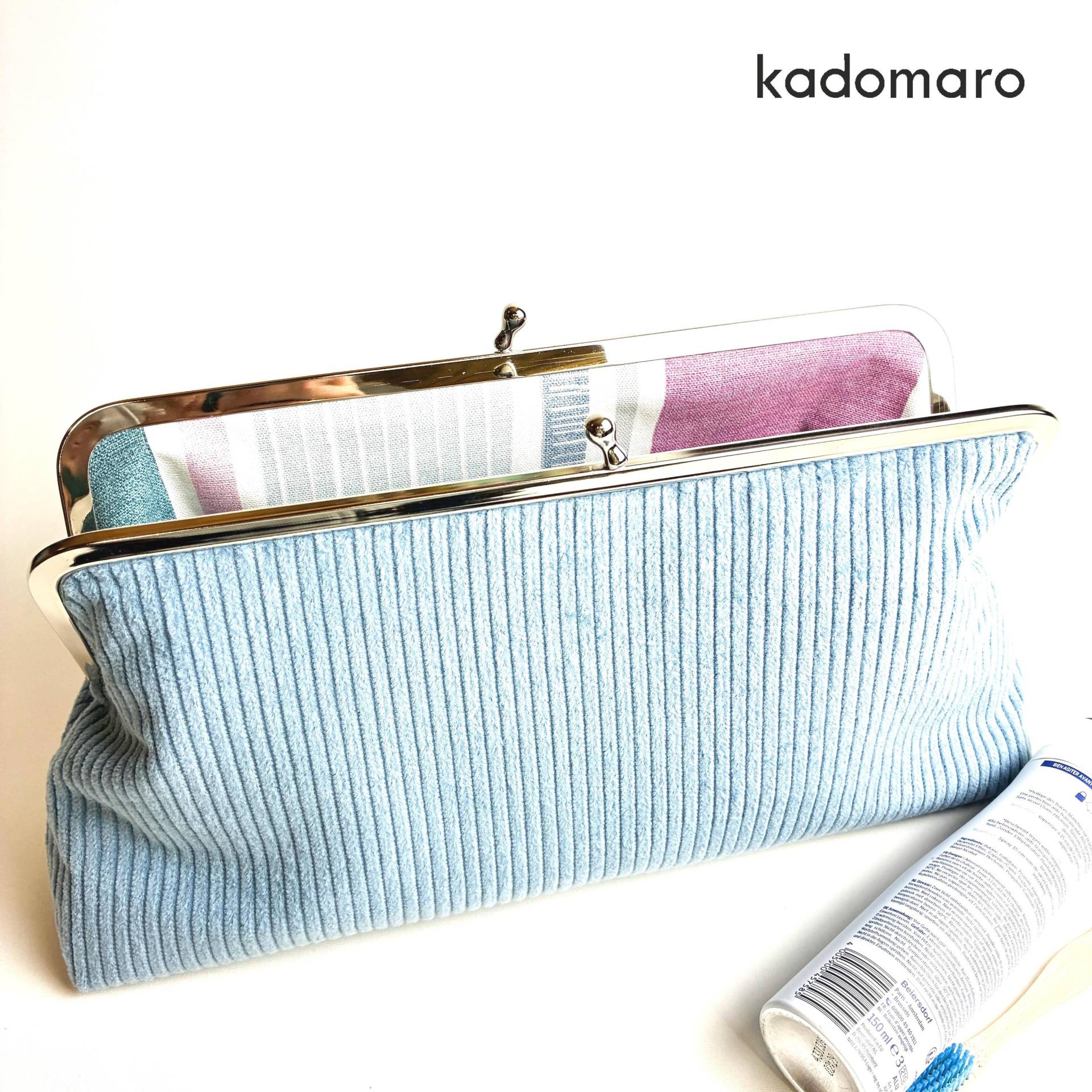 xl Bügeltasche Cord Kosmetiktasche 32 cm Blau xl Bügeltasche Cord Kosmetiktasche 32 cm Blau von kadomaro