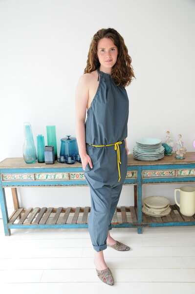 käufer (d) sein ALL UPCYCLED Jumpsuit (Neckholder) aus Baumwolle von käufer (d) sein ALL UPCYCLED