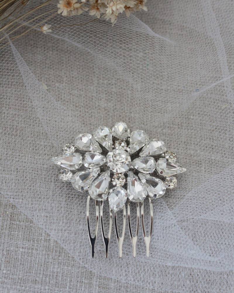 Cluster Teartrops Brautkamm, Hochzeit Haarkamm, Strass Brautschmuck, Braut Haarnadeln Cluster Teartrops Brautkamm, Hochzeit Haarkamm, Strass Brautschmuck, Braut Haarnadeln von kaileep