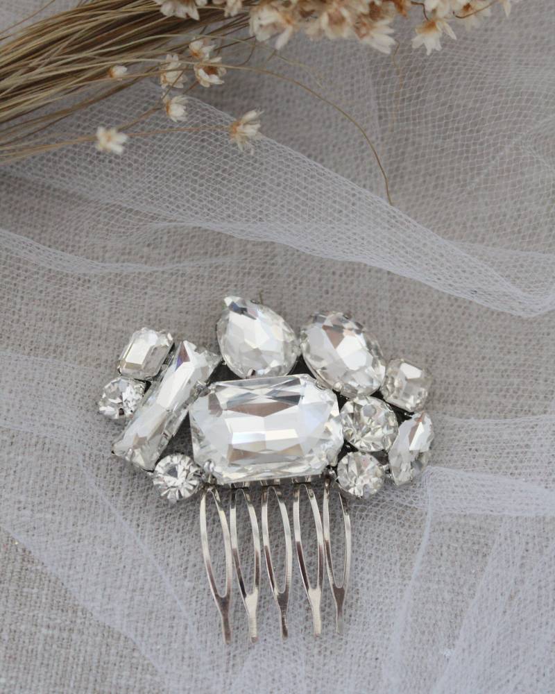 Gem Cluster Brautkamm, Hochzeit Haarkamm, Strass Brautschmuck, Braut Haarnadeln Gem Cluster Brautkamm, Hochzeit Haarkamm, Strass Brautschmuck, Braut Haarnadeln von kaileep
