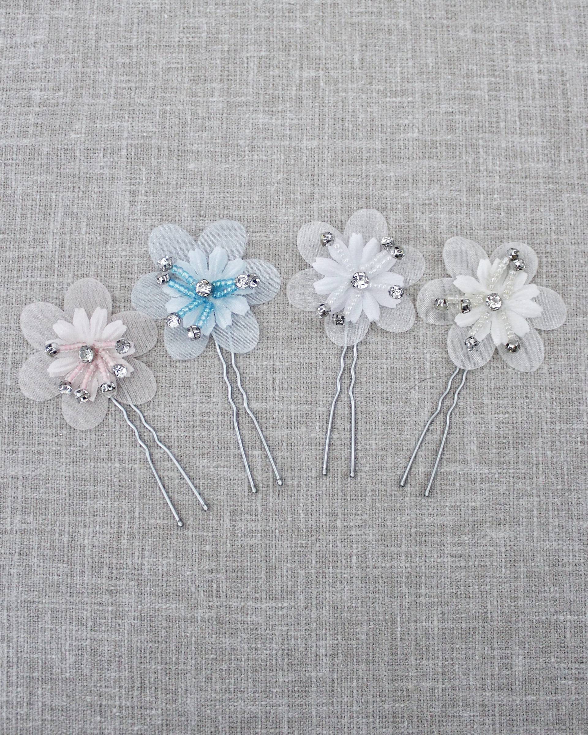 Verzierte Blumen Haarnadel - Hochzeit Haarkamm, Strass Brautschmuck, Braut Haarnadeln Verzierte Blumen Haarnadel - Hochzeit Haarkamm, Strass Brautschmuck, Braut Haarnadeln von kaileep