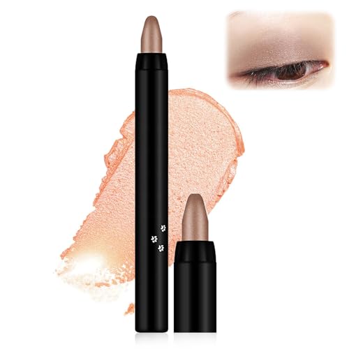 Eyeshadow Lidschattenstift, 2025 Neuestes 2 Stück Wasserfester Glitzer Lidschatten Stift, Schimmer Glitter Perle Creme Lidschatten Stick für Augen Makeup Eyeliner (05 Traumbraun) von kailisi