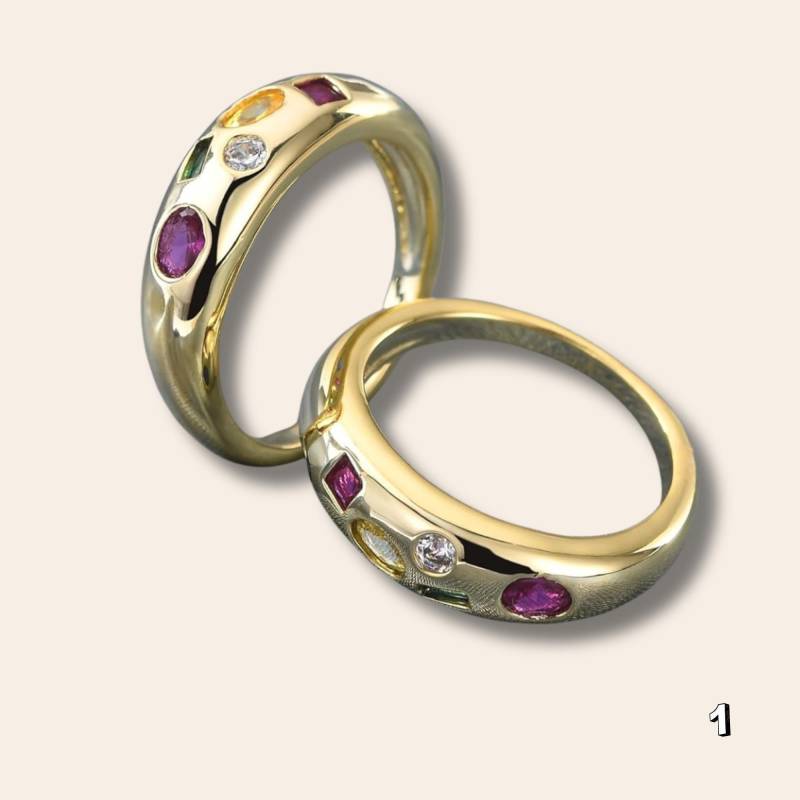 Personalisierter Geburtsstein Siegelring Vergoldet, Handgemacht Personalisierter Geburtsstein Siegelring Vergoldet, Handgemacht von kaiorajewels