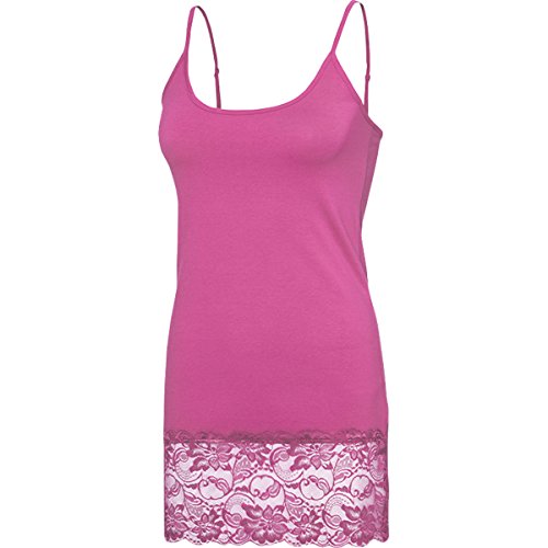 kaiser24 Longtop für Damen mit Spathetti-Trägern - Leicht tailliertes Sommertop mit Rundhals-Ausschnitt (XL (48/50), Spaghetti-Top Flieder (Uni)) von kaiser24