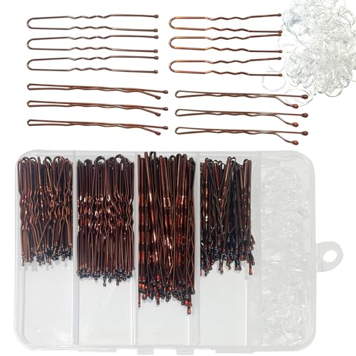 KAIYAYA 300 Stück Bobby Pins Haarnadeln Bobby Pins Set U förmige mit Aufbewahrungsbox Hochsteckfrisuren Zubehör Haarnadel Metall Wellenform Haarklammern Damen Hair Accessories zum Stylen haarnadeln von kaiyaya