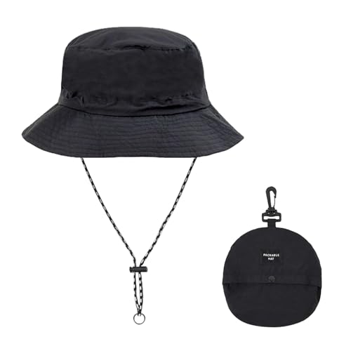 kaiyaya Sonnenhut Damen Herren Fischerhut Bucket Hat Unisex Wasserdicht Anglerhut mit Kinnriemen Verstellbarer Regenhut Faltbar Tragbar Sommerhut für Outdoor Aktivitäten, Camping, Wandern kaiyaya Sonnenhut Damen Herren Fischerhut Bucket Hat Unisex Wasserdicht Anglerhut mit Kinnriemen Verstellbarer Regenhut Faltbar Tragbar Sommerhut für Outdoor Aktivitäten, Camping, Wandern von kaiyaya