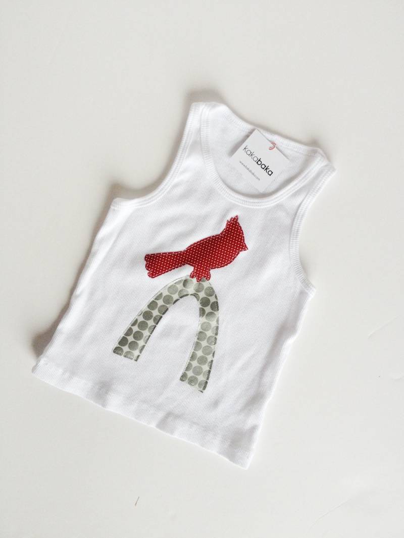 Cardinal Bird St. Louis Arch Tanktop, Mädchen, Kind, Kleinkind, Weißes Tank-Top von kakabaka