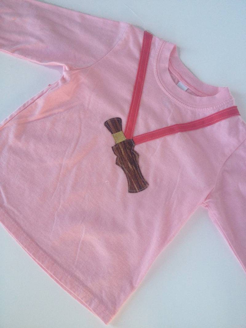 Ente-Dynastie Ente Rufen Sie Lange Ärmel Rosa T-Shirt Mädchen von kakabaka