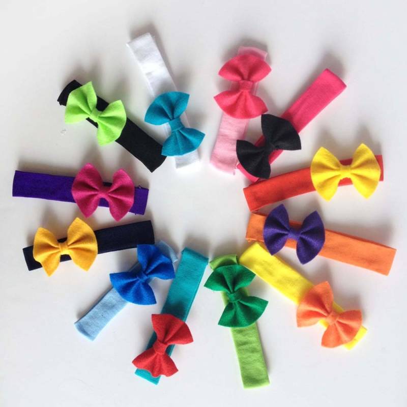 Entwerfen Sie Ihr Eigenes Baby Dehnbar Stirnband Mit Filz Bogen Wählen Ihre Farben von kakabaka