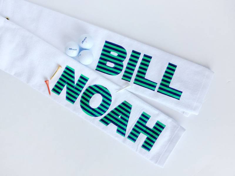 Personalisierte Golfhandtuch Mit Haken Lehrer Geschenk, Vatertag, Wählen Sie Ihren Eigenen Stoff von kakabaka