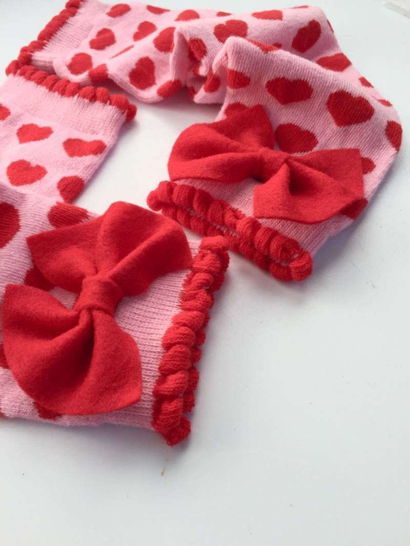 Valentinstag Herz Bein Wärmer Mit Schleife von kakabaka