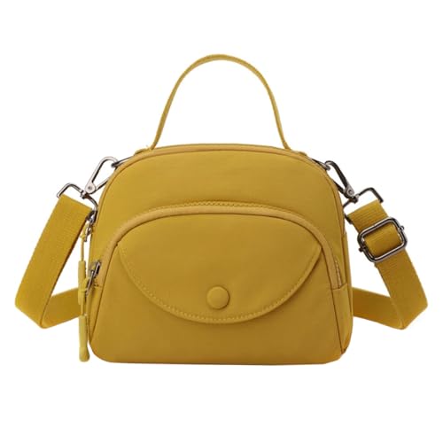 kakarin choyx Niedlicher Mini-Rucksack, 17 cm, wasserdicht, leicht, Nylon, verstellbare Schultergurte, kleine Geldbörse für Damen, gelb, Mini von kakarin choyx