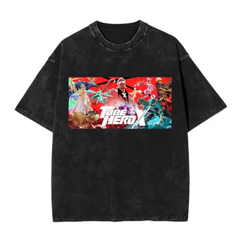 Anime Be Hero X T-Shirt Nice Grafik T Shirt Männer Baumwolle Kurzarm Unisex Vintage Washed T-Shirts von kakazoomm store
