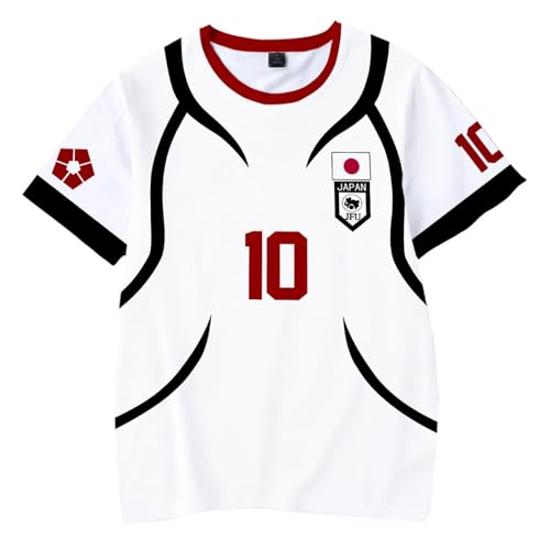 Unisex BL vs. U-20 Kurzarm-T-Shirt Anime Lock 3D Cosplay Kostüm Itoshi SAE Top mit Rundhalsausschnitt Aiku Oliver 3D lässig Pullover Bluse von kakazoomm store