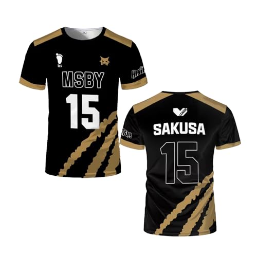 Volleyball MSBY Uniform Shoyo Hinata Charakter Cosplay T-Shirts Koutarou Bokuto Muster Top Volleyball Kostüm Sommer Trikot von kakazoomm store
