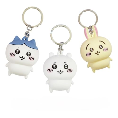 kakazoomm store Chikawa Schlüsselanhänger Witzig Kawaii Chikawa Hachiware Usagi Schlüsselanhänger Anime Niedlich Cartoon Anhänger von kakazoomm store