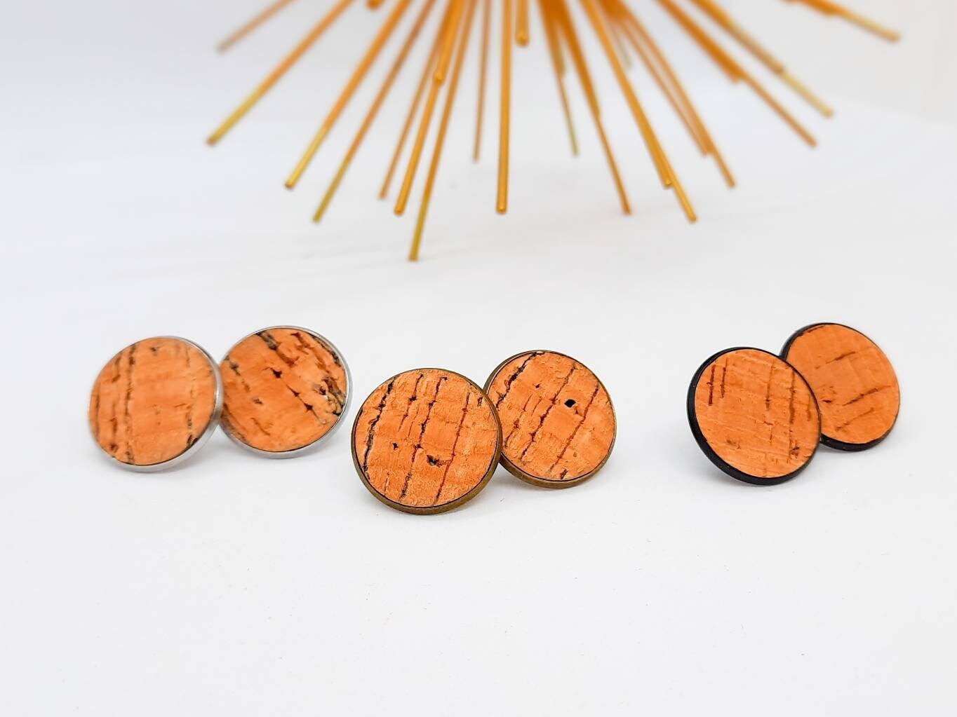 Weinkorken Ohrstecker Natürlich Weinkorken Ohrstecker Natürlich von kakukoSchmuck