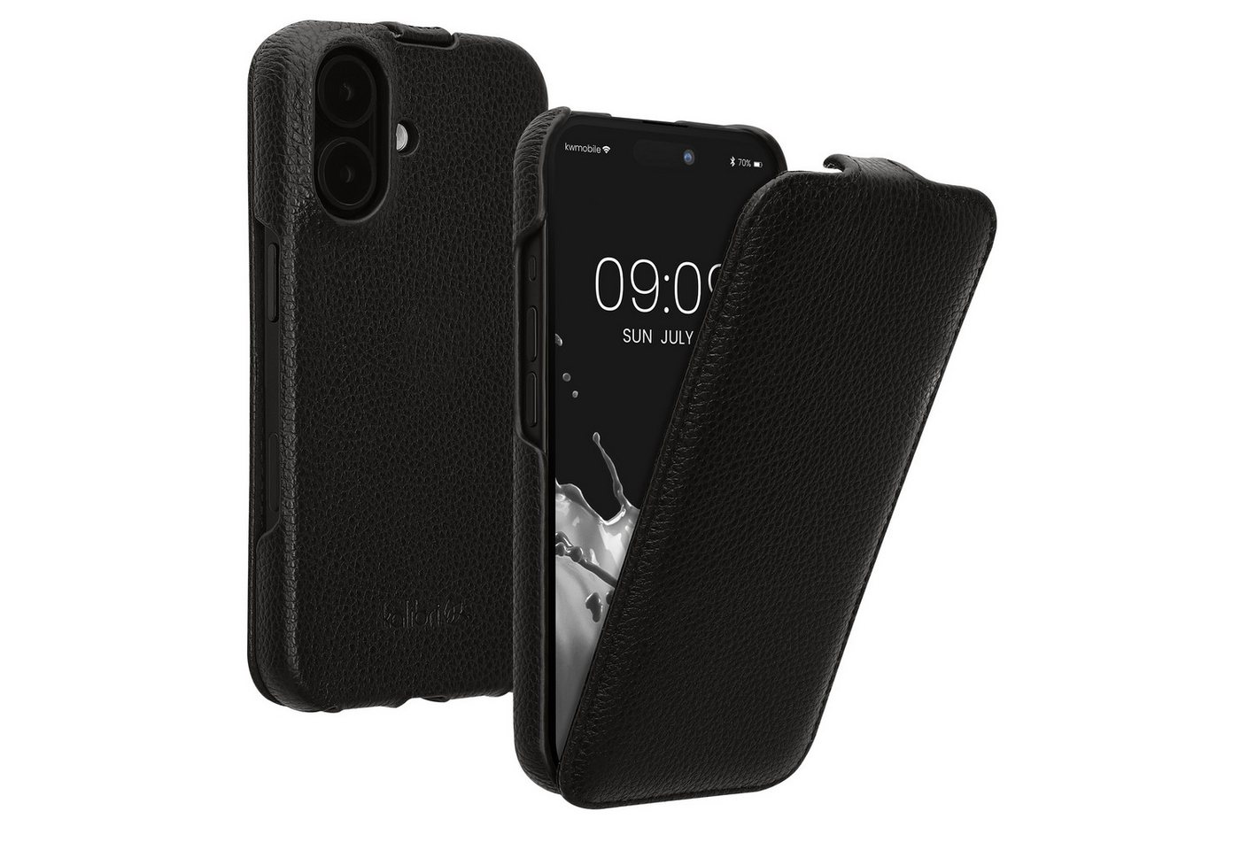 kalibri Etui Flip-Hülle Ultra Slim Tasche für Apple iPhone 16, Leder Schutzhülle Case kalibri Etui Flip-Hülle Ultra Slim Tasche für Apple iPhone 16, Leder Schutzhülle Case von kalibri