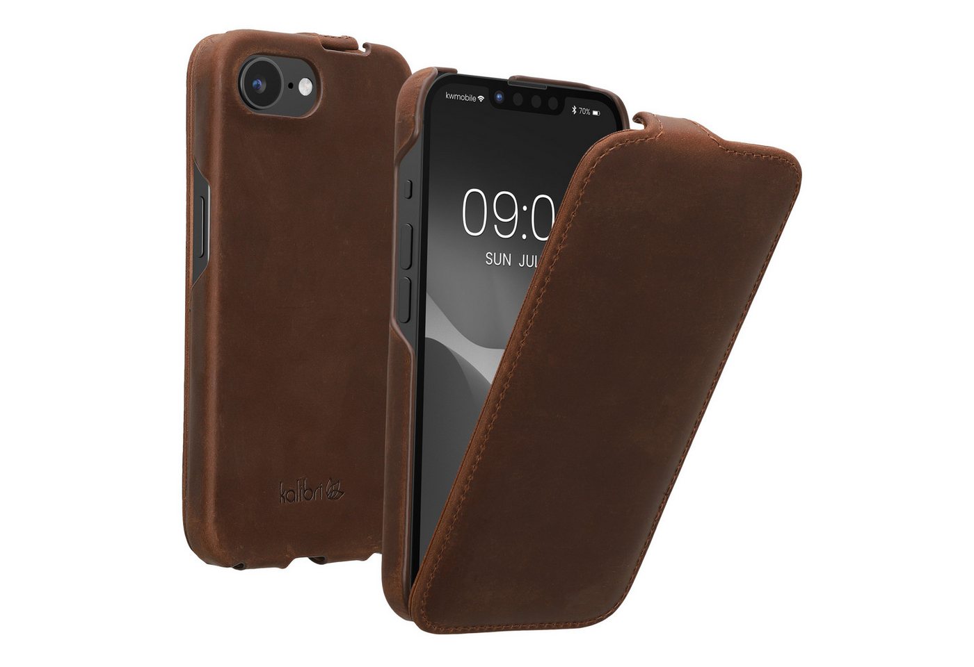 kalibri Etui Flip-Hülle Ultra Slim Tasche für Apple iPhone 16e, Leder Schutzhülle Case kalibri Etui Flip-Hülle Ultra Slim Tasche für Apple iPhone 16e, Leder Schutzhülle Case von kalibri