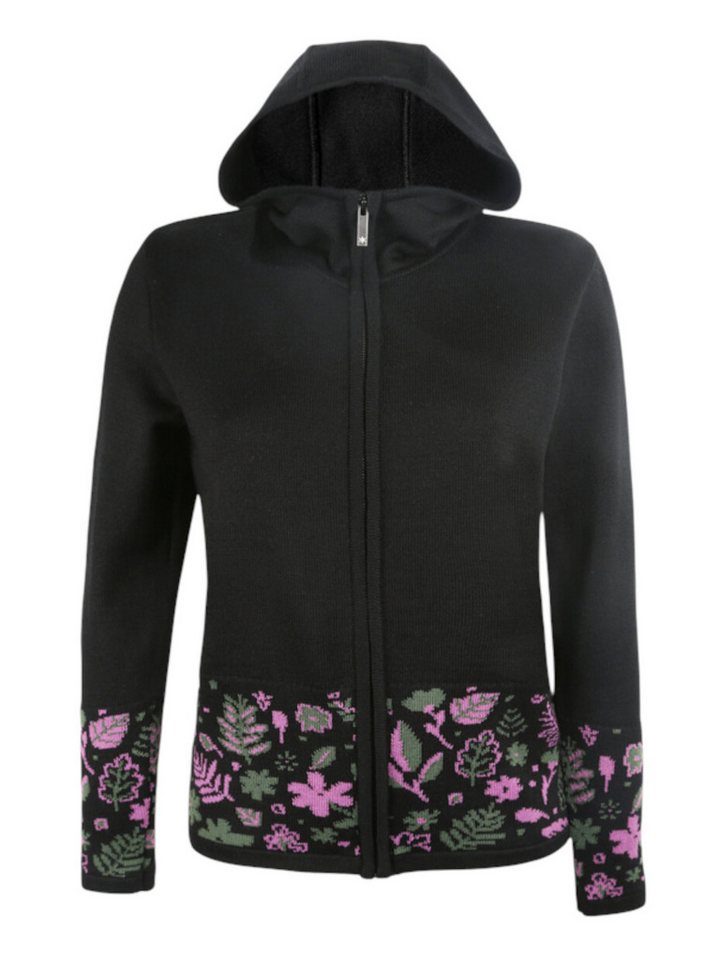 kama Kapuzenpullover 5049 Full Zip (Merinowolle-Mischung, warm) schwarz Damen von kama