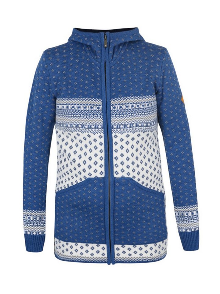 kama Kapuzenpullover 5066 Full Zip (Merinowolle-Mischung) denimblau Damen von kama