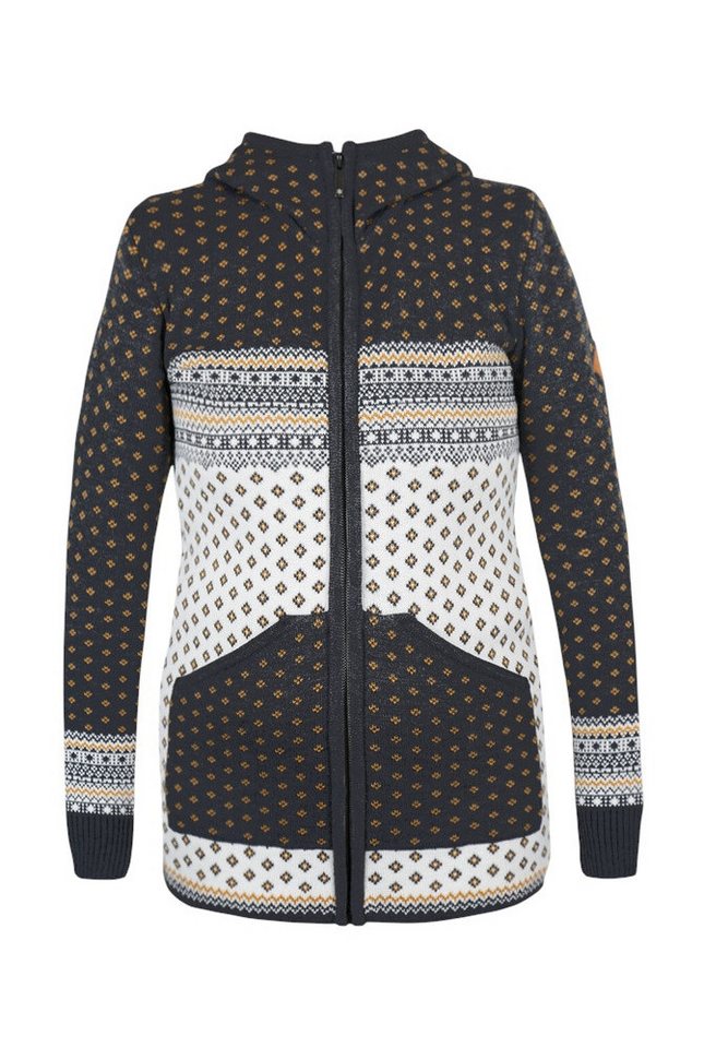 kama Kapuzenpullover 5066 Full Zip (Merinowolle-Mischung) graphitgrau Damen von kama