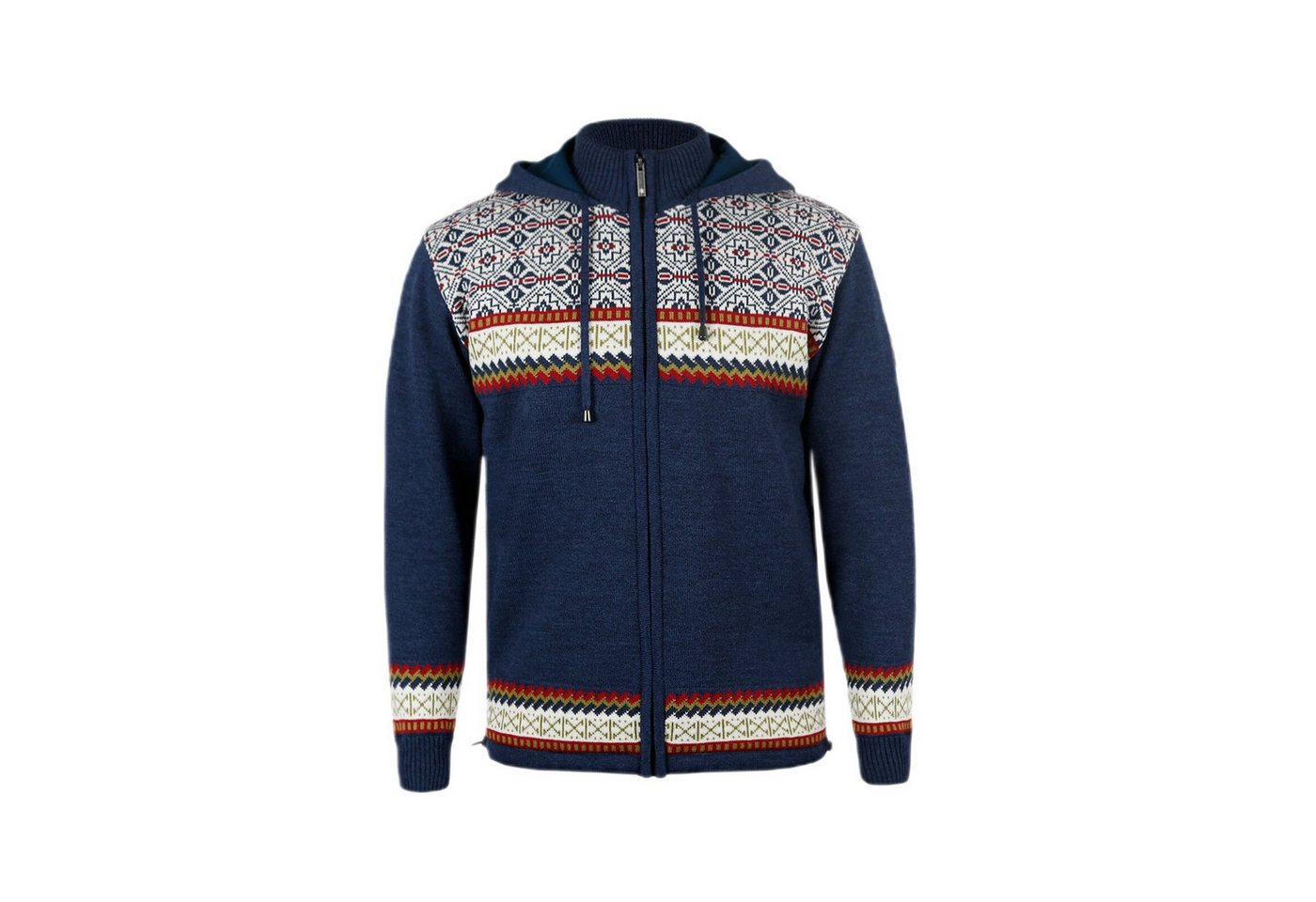 kama Kapuzenpullover Sweater Pullover 3097 Full Zip mit Nordischen Muster (Kapuze) von kama