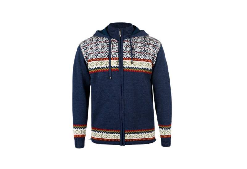 kama Kapuzenpullover Sweater Pullover 3097 Full Zip mit Nordischen Muster (Kapuze) von kama