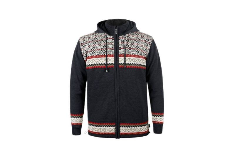 kama Kapuzenpullover Sweater Pullover 3097 Full Zip mit Nordischen Muster (Kapuze) von kama