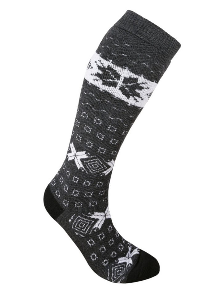 kama Kniestrümpfe Gestrickte Merino F08 (Merinowolle-Mischung) graphitgrau - 1 Paar von kama