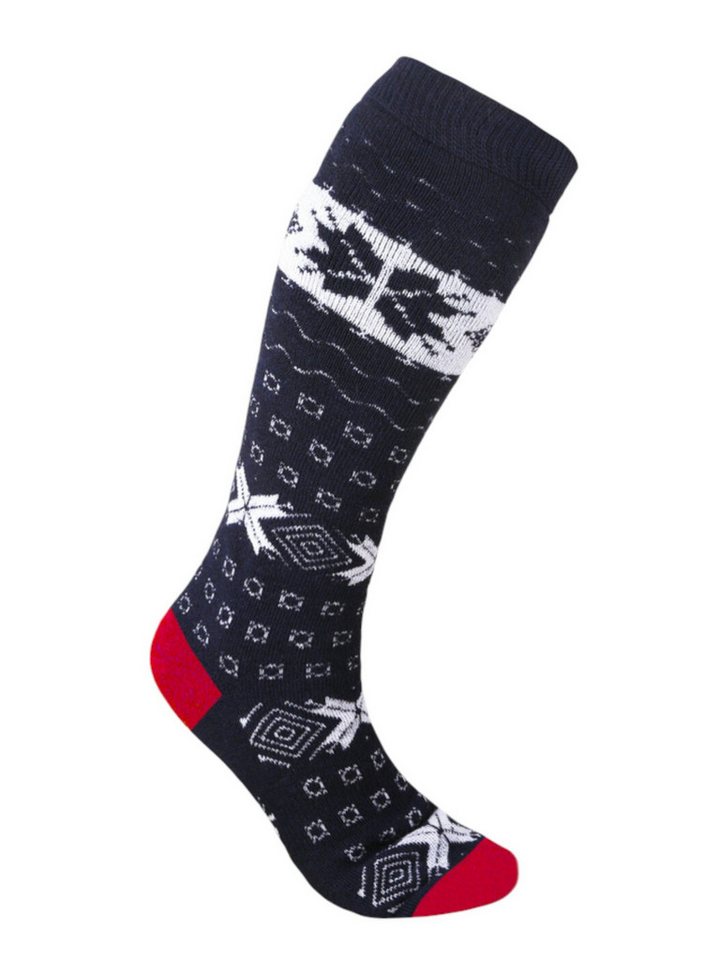 kama Kniestrümpfe Gestrickte Merino F08 (Merinowolle-Mischung) navyblau/weiss - 1 Paar von kama