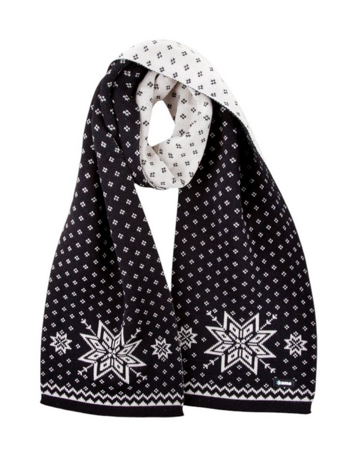 kama Schal (Merinowolle) S23 - schwarz/weiss 160cm x 25cm - 1 Stück von kama