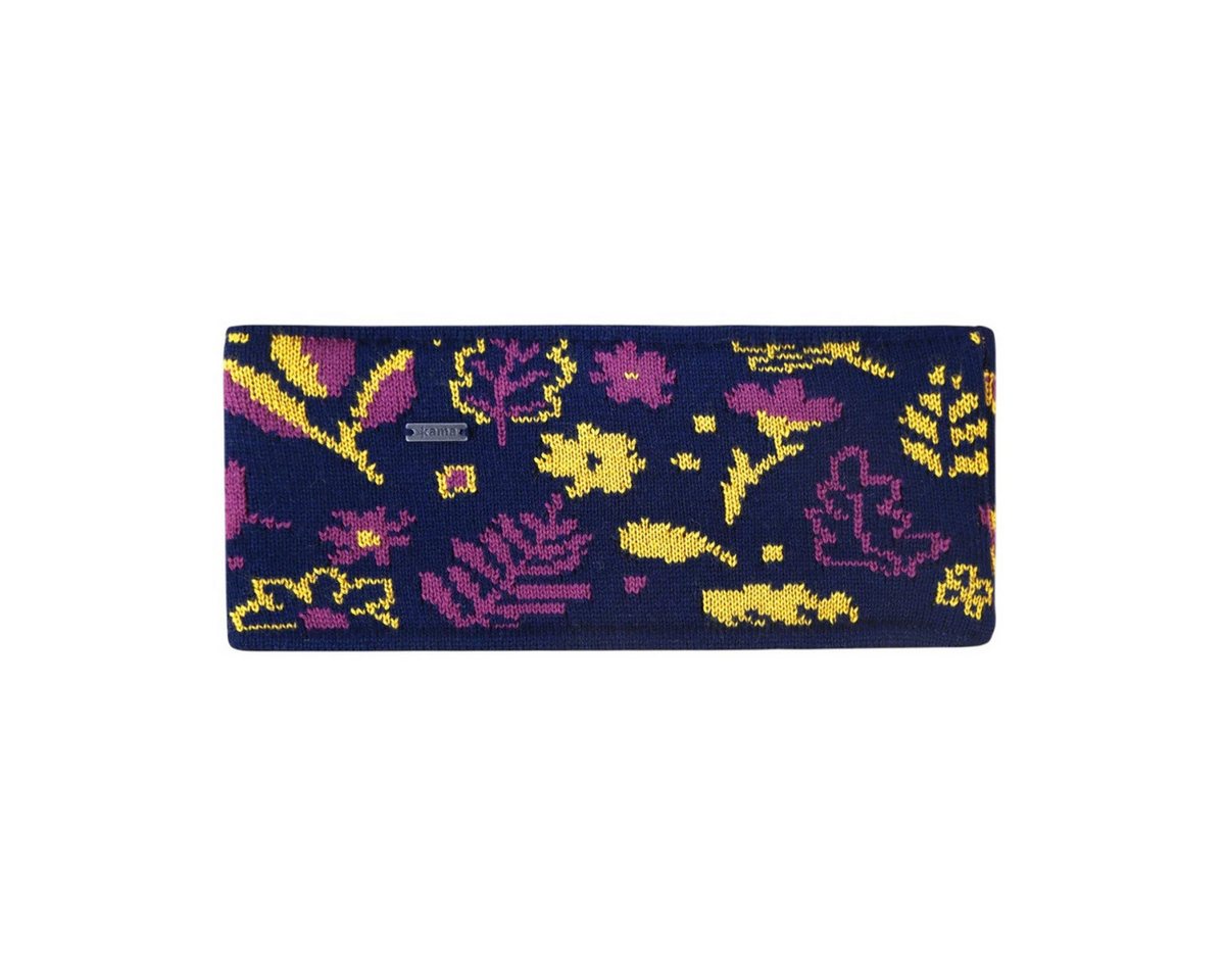 kama Stirnband C51 (Merinowolle) - navyblau/pink/gelb - 1 Stück von kama