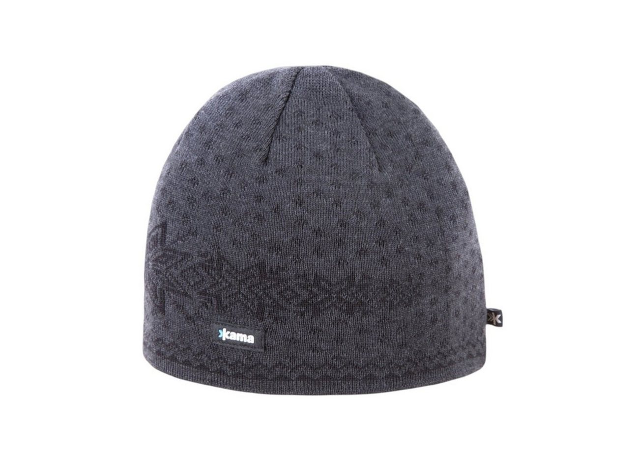 kama Strickmütze (Beanie) A128 Merino - grau - 1 Stück von kama