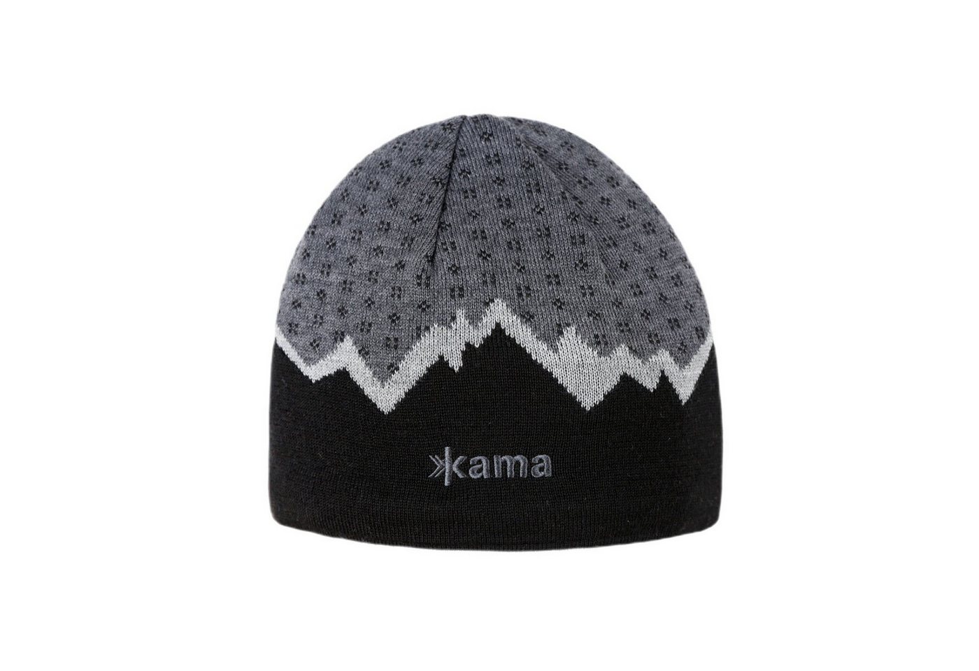 kama Strickmütze (Beanie) A169 Kamakadze Merino - schwarz/grau - 1 Stück von kama