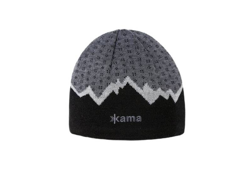 kama Strickmütze (Beanie) A169 Kamakadze Merino - schwarz/grau - 1 Stück von kama