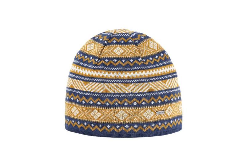 kama Strickmütze (Beanie) A174 Merino - Damen hellblau/weiss/gelb - 1 Stück von kama