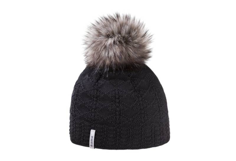 kama Strickmütze (Bommel) A109 Merino - Damen schwarz - 1 Stück von kama