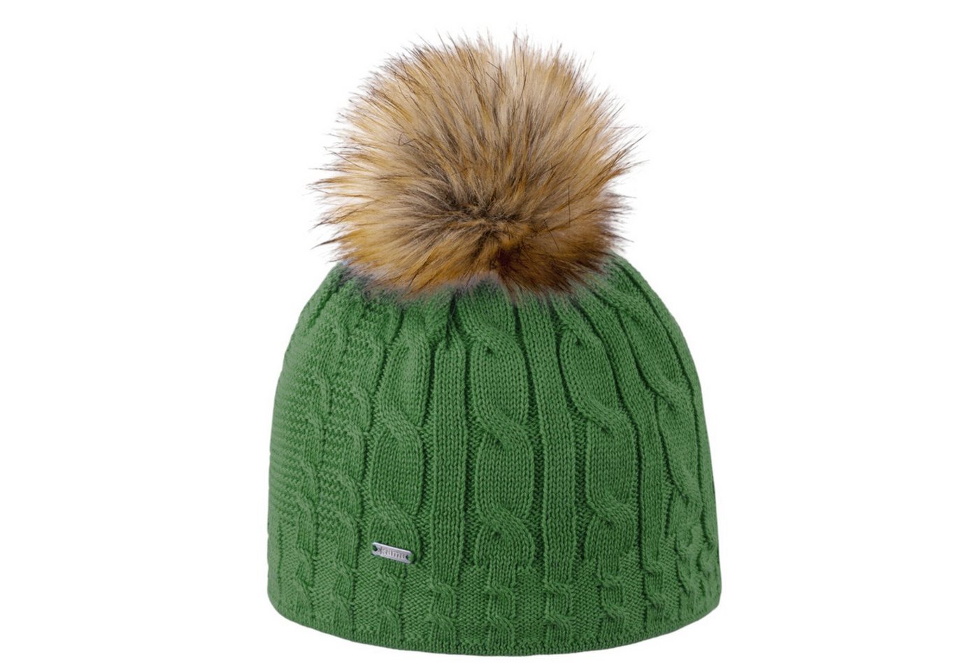 kama Strickmütze (Bommel) A121 Merino - Damen grün - 1 Stück von kama