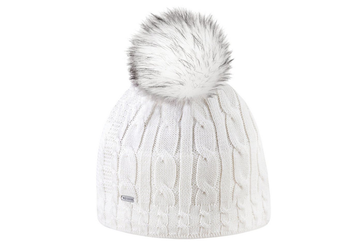 kama Strickmütze (Bommel) A121 Merino - Damen weiss - 1 Stück von kama