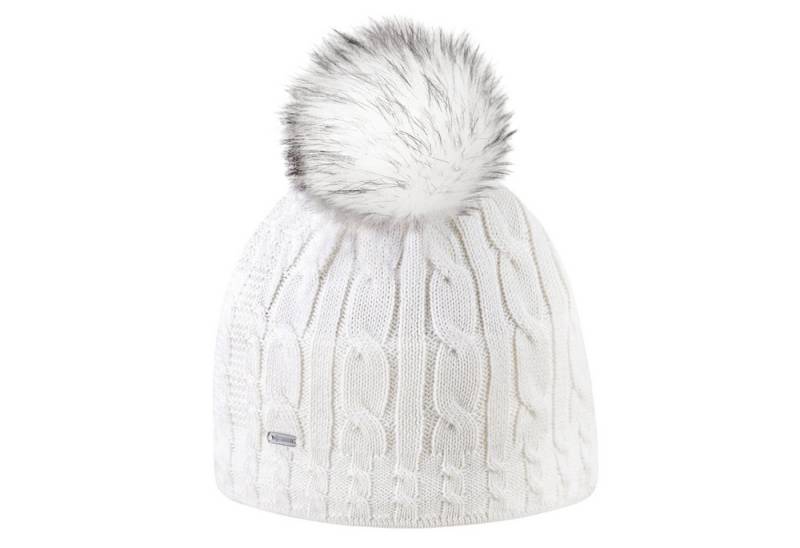 kama Strickmütze (Bommel) A121 Merino - Damen weiss - 1 Stück von kama